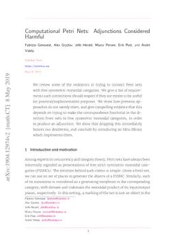 Computational Petri Nets: Adjunctions Considered Harmful