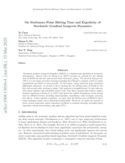 On Stationary-Point Hitting Time and Ergodicity of Stochastic Gradient
  Langevin Dynamics