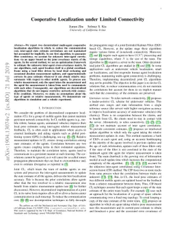 Cooperative Localization under Limited Connectivity