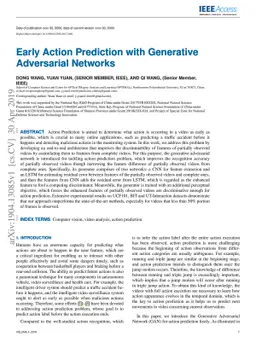 Early Action Prediction with Generative Adversarial Networks