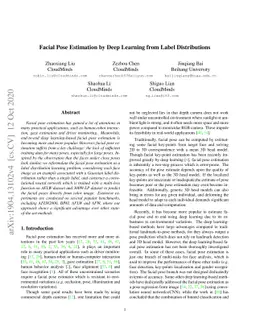 Facial Pose Estimation by Deep Learning from Label Distributions