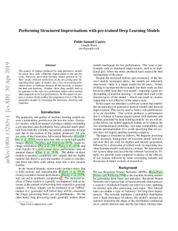 Performing Structured Improvisations with pre-trained Deep Learning
  Models
