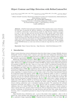 Object Contour and Edge Detection with RefineContourNet