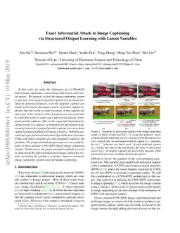Exact Adversarial Attack to Image Captioning via Structured Output
  Learning with Latent Variables