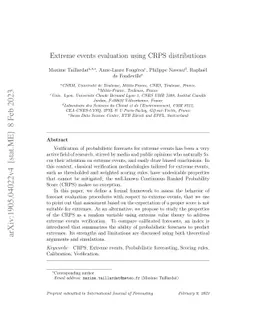 Evaluating probabilistic forecasts of extremes using continuous ranked
  probability score distributions