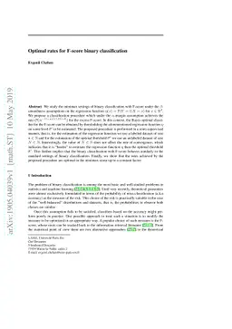 Optimal rates for F-score binary classification