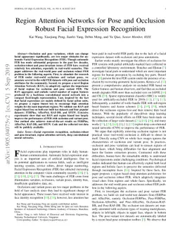 Region Attention Networks for Pose and Occlusion Robust Facial
  Expression Recognition