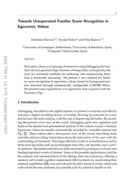 Towards Unsupervised Familiar Scene Recognition in Egocentric Videos