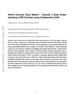 Which Contrast Does Matter? Towards a Deep Understanding of MR Contrast
  using Collaborative GAN