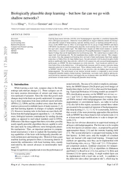 Biologically plausible deep learning -- but how far can we go with
  shallow networks?