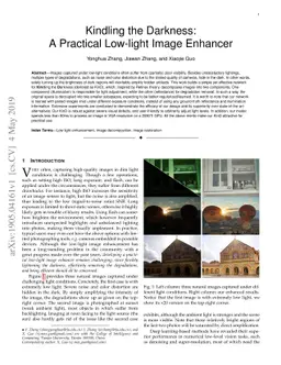 Kindling the Darkness: A Practical Low-light Image Enhancer