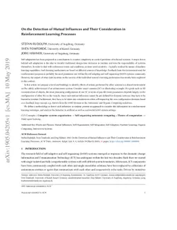 On the Detection of Mutual Influences and Their Consideration in
  Reinforcement Learning Processes
