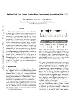 Talking With Your Hands: Scaling Hand Gestures and Recognition With CNNs