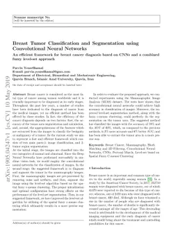 Breast Tumor Classification and Segmentation using Convolutional Neural
  Networks