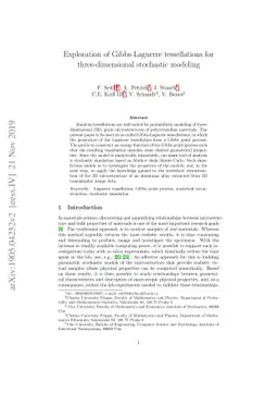 Exploration of Gibbs-Laguerre tessellations for three-dimensional
  stochastic modeling