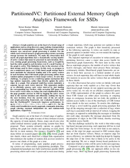 PartitionedVC: Partitioned External Memory Graph Analytics Framework for
  SSDs