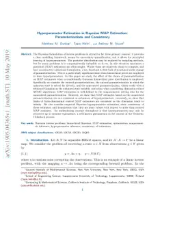 Hyperparameter Estimation in Bayesian MAP Estimation: Parameterizations
  and Consistency
