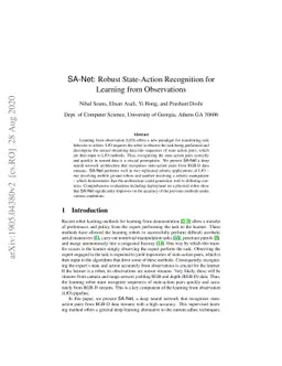 SA-Net: Deep Neural Network for Robot Trajectory Recognition from RGB-D
  Streams