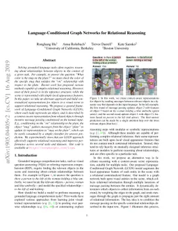 Language-Conditioned Graph Networks for Relational Reasoning