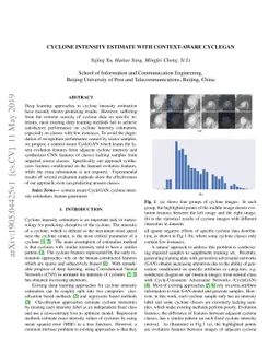 Cyclone intensity estimate with context-aware cyclegan