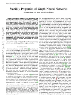Stability Properties of Graph Neural Networks