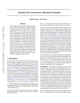 Training CNNs with Selective Allocation of Channels