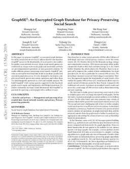 GraphSE$^2$: An Encrypted Graph Database for Privacy-Preserving Social
  Search