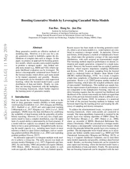 Boosting Generative Models by Leveraging Cascaded Meta-Models