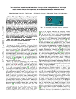 Decentralized Impedance Control for Cooperative Manipulation of Multiple
  Underwater Vehicle Manipulator Systems under Lean Communication
