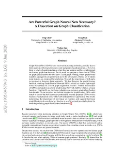 Are Powerful Graph Neural Nets Necessary? A Dissection on Graph
  Classification