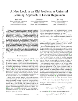 A New Look at an Old Problem: A Universal Learning Approach to Linear
  Regression