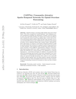 CASTNet: Community-Attentive Spatio-Temporal Networks for Opioid
  Overdose Forecasting