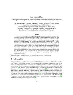 Lie on the Fly: Strategic Voting in an Iterative Preference Elicitation
  Process