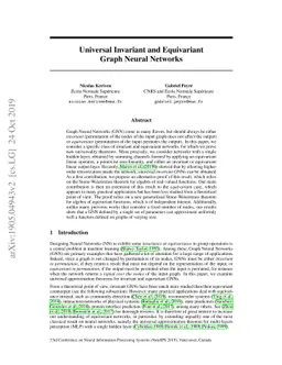 Universal Invariant and Equivariant Graph Neural Networks