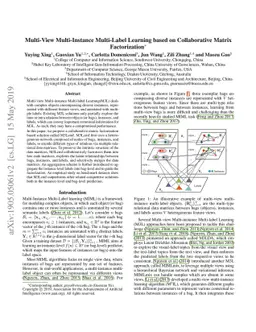 Multi-View Multi-Instance Multi-Label Learning based on Collaborative
  Matrix Factorization