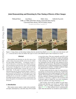Joint Demosaicking and Denoising by Fine-Tuning of Bursts of Raw Images