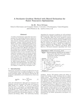 A Stochastic Gradient Method with Biased Estimation for Faster Nonconvex
  Optimization