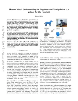 Human Visual Understanding for Cognition and Manipulation -- A primer
  for the roboticist
