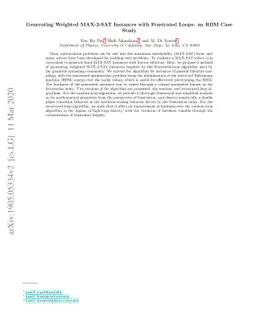 Generating Weighted MAX-2-SAT Instances of Tunable Difficulty with
  Frustrated Loops