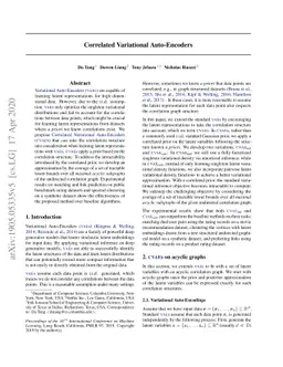Correlated Variational Auto-Encoders