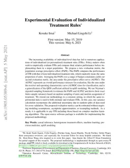 Experimental Evaluation of Individualized Treatment Rules
