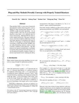 Plug-and-Play Methods Provably Converge with Properly Trained Denoisers