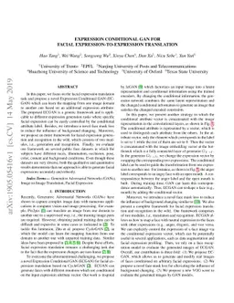 Expression Conditional GAN for Facial Expression-to-Expression
  Translation