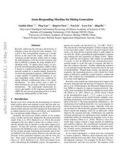 Atom Responding Machine for Dialog Generation