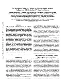 The Algonauts Project: A Platform for Communication between the Sciences
  of Biological and Artificial Intelligence