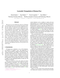 Learnable Triangulation of Human Pose