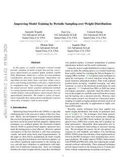 Improving Model Training by Periodic Sampling over Weight Distributions