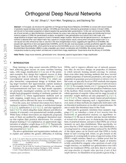 Orthogonal Deep Neural Networks