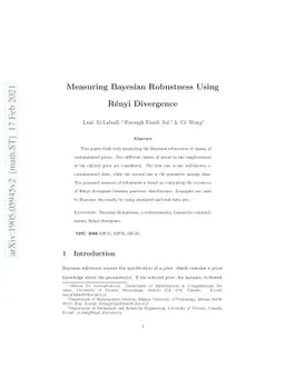 Measuring Bayesian Robustness Using Rényi Divergence