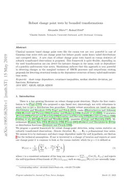 Robust change point tests by bounded transformations